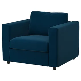 IKEA VIMLE ВІМЛЕ, крісло, Джупард темно-зелено-синій 294.771.29 фото