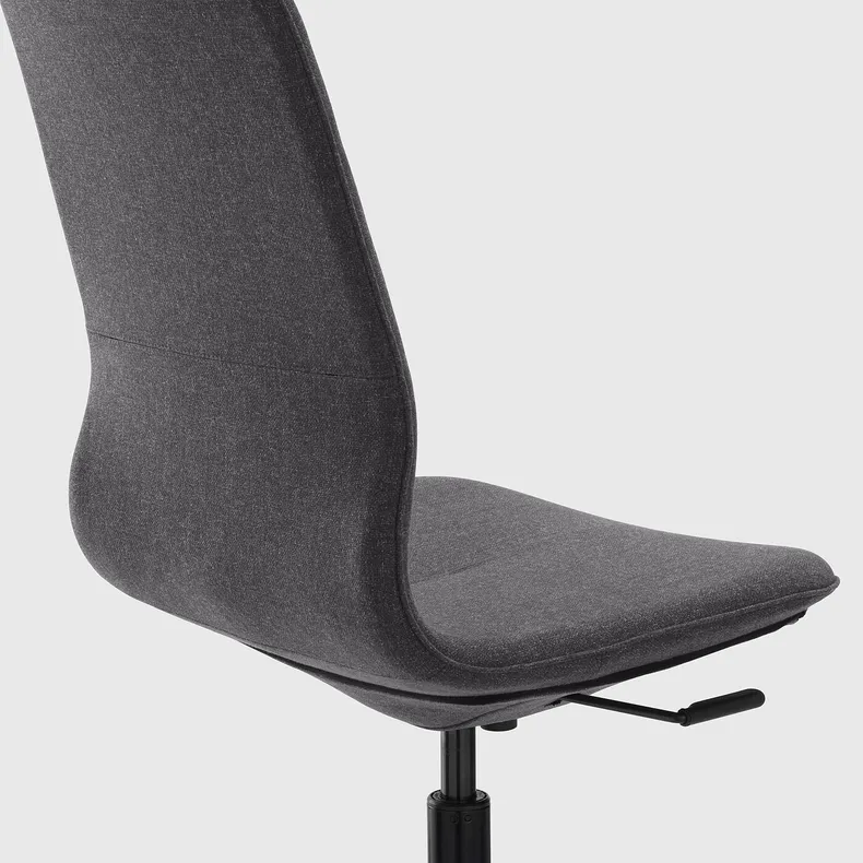 IKEA LÅNGFJÄLL ЛОНГФЬЄЛЛЬ, крісло для конференцій, ГУННАРЕД темно-сірий/чорний 791.776.42 фото №3