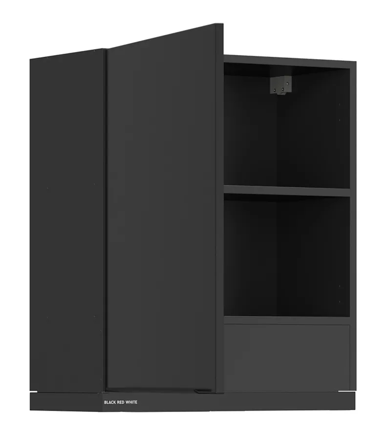 BRW Верхний кухонный шкаф Sole L6 60 см с вытяжкой слева черный матовый, черный/черный матовый FM_GOO_60/68_L_FL_BRW-CA/CAM/CA фото №3