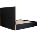 Кровать двуспальная бархатная MEBEL ELITE EMILIO Velvet, 160x200 см, Черный фото thumb №12