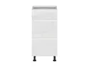 BRW Кухонный цокольный шкаф Sole 40 см с выдвижными ящиками белый глянец, альпийский белый/глянцевый белый FH_D3S_40/82_2SMB/SMB-BAL/BIP фото thumb №1