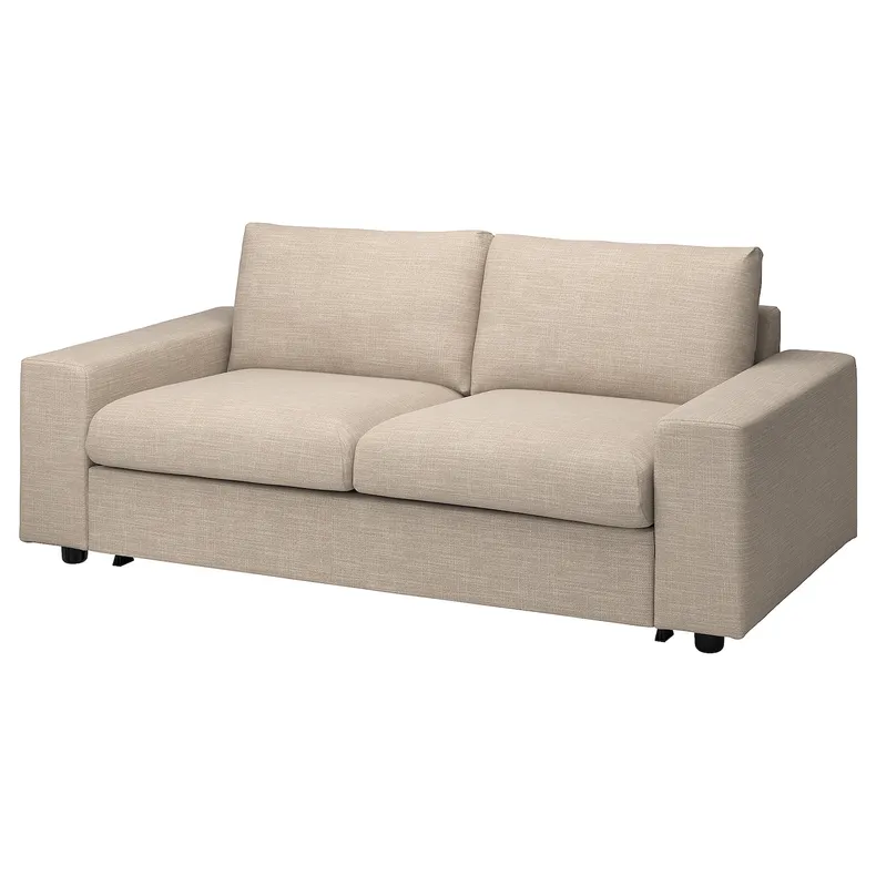 IKEA VIMLE ВІМЛЕ, 2-місний диван-ліжко, з широкими підлокітниками / горбистий бежевий 395.369.58 фото №2