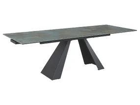 Стол обеденный раскладной SIGNAL SALVADORE, Ossido Verde бирюза / матовый черный, 90x160 фото