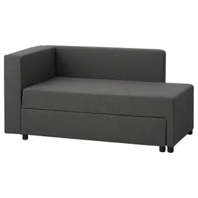 IKEA BYGGET БЮГГЕТ, козетка/диван-кровать, Книса/темно-серый с мусорным ведром 605.030.84 фото