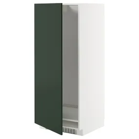 IKEA METOD МЕТОД, висока шафа для холодильнка/морозил, білий / Хавсторп темно-зелений, 60x60x140 см 995.571.13 фото