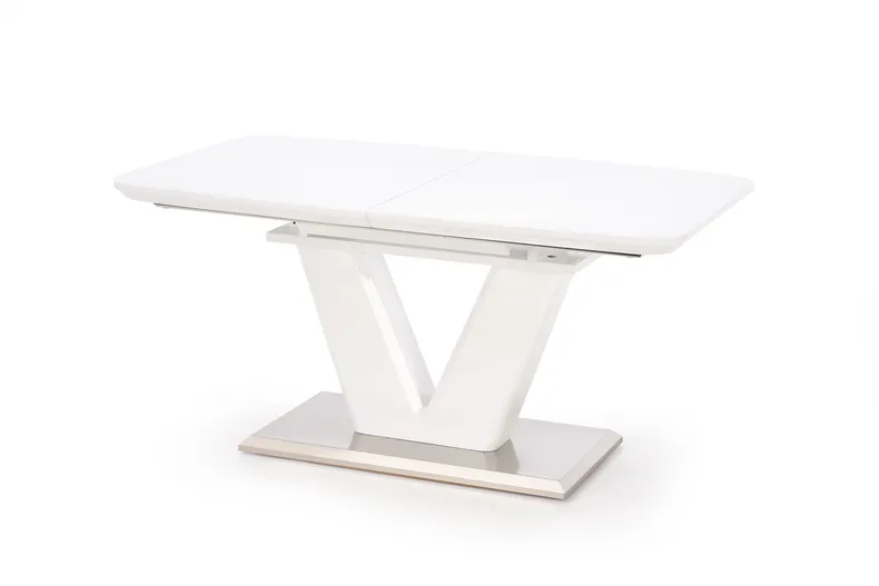 Кухонний стіл HALMAR MISTRAL 160-220x90 см, глянцевий білий фото №2