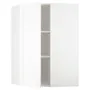IKEA METOD МЕТОД, кутова навісна шафа з полицями, білий Енкопінг / білий імітація дерева, 68x100 см 494.736.01 фото