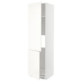 IKEA METOD МЕТОД, высокий шкаф д / холод / мороз / 2дверцы, белый / Вальстена белый, 60x60x220 см 595.073.56 фото