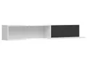 BRW Полиця настінна Forn 156 см глянцевий білий/чорний, білий глянцевий / чорний матовий POL/160-BIP/CAM фото thumb №1