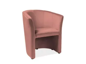 Крісло м'яке оксамитове SIGNAL TM-1 Velvet, Bluvel 52 - античний рожевий фото