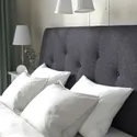IKEA IDANÄS ИДАНЭС, каркас кровати с обивкой, Темно-серый с пушечным напылением, 160x200 см 204.589.41 фото thumb №5