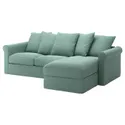 IKEA GRÖNLID ГРЕНЛІД, 3-місний диван із кушеткою, ЛЬЙУНГЕН світло-зелений 294.088.43 фото thumb №1