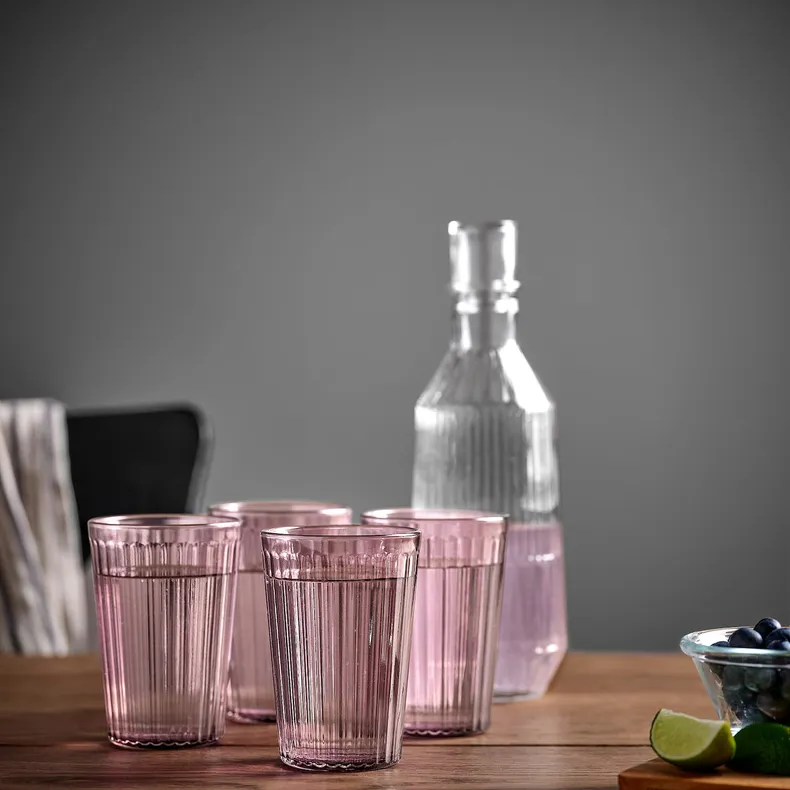 IKEA BROKROCKA БРОКРОККА, склянка, сіро-рожевий, 31 кл 305.812.43 фото №4