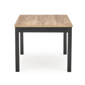 Кухонний стіл HALMAR TIAGO 90-125x90 см дуб крафт, чорний фото