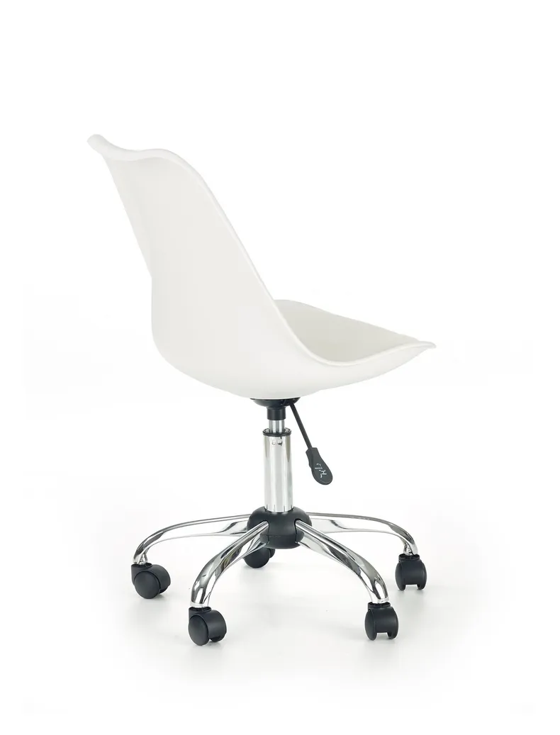 Крісло комп'ютерне офісне обертове HALMAR COCO білий, пластик / екошкіра фото №2