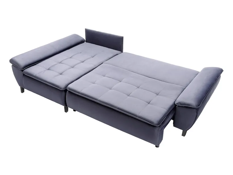 BRW Кутовий розкладний диван Faro з ящиком для зберігання велюровий синій, Моноліт 97 NA-FARO-L-G1_B842DD фото №4
