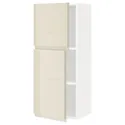 IKEA METOD МЕТОД, навісна шафа з полицями / 2 дверцят, білий / Voxtorp високий глянець світло-бежевий, 40x100 см 394.554.00 фото thumb №1