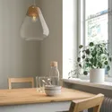 IKEA AKTERGAST, підвісний світильник, скло/світла береза, 30 см 605.775.79 фото thumb №3