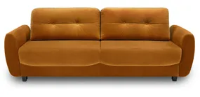 BRW Тримісний розкладний диван Hampton з ящиком для зберігання велюровий жовтий, Рів'єра 41 Жовтий SO3-HAMPTON-LX_3DL-G1_B8B7D3 фото
