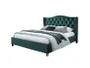 Двоспальне Ліжко SIGNAL ASPEN Velvet, зелений / дуб, 160x200 фото