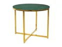 Стол BRW Ditra, 50х42 см, зеленый/золотой GREEN фото thumb №1