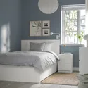 IKEA MALM МАЛЬМ, каркас кровати+2 кроватных ящика, белый / Лонсет, 120x200 см 490.477.46 фото thumb №2