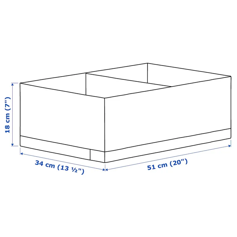 IKEA STUK СТУК, коробка з відділеннями, білий, 34x51x18 см 904.744.43 фото №6