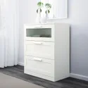 IKEA BRIMNES БРИМНЭС, комплект мебели для спальни,2 предм, белый, 140x200 см 094.879.02 фото thumb №4