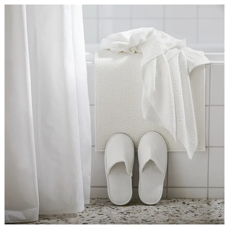 IKEA FINTSEN ФІНСТЕН, килимок для ванної кімнати, білий, 40x60 см 904.437.05 фото №5