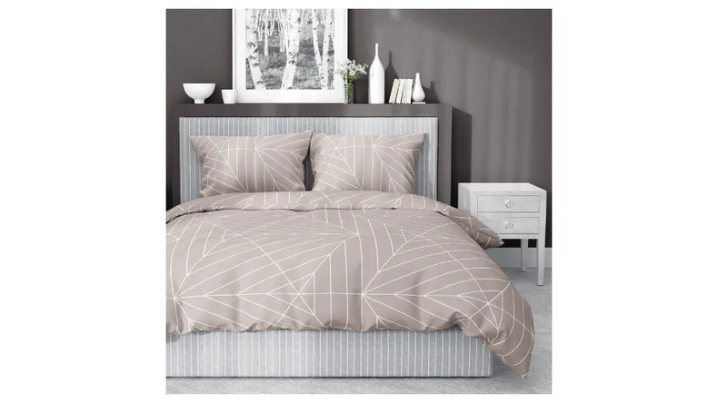 BRW Комплект постельного белья Geo cotton satin 200x220 + 2 x 70x80 см 093468 фото №2