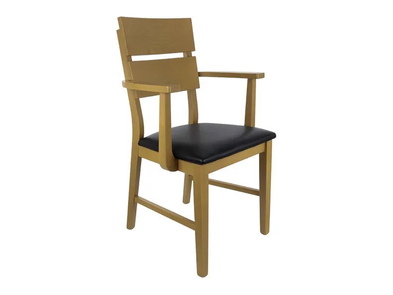 BRW М'яке крісло Verde з підлокітниками з екошкіри чорного кольору TXK_VERDE_P-TX099-1-FMIX70-SAHARA_16_BLACK фото №1