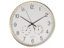BRW настінний годинник з термометром і гігрометром золотий 093458 фото thumb №1