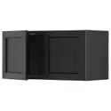 IKEA METOD МЕТОД, шафа навісна із 2 дверцятами, чорний / Лерхіттан, пофарбований у чорний колір, 80x40 см 994.658.54 фото thumb №1