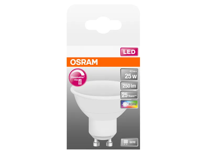 BRW Osram, Світлодіодна лампа GU10 4.5W RGB LED 076019 фото №4