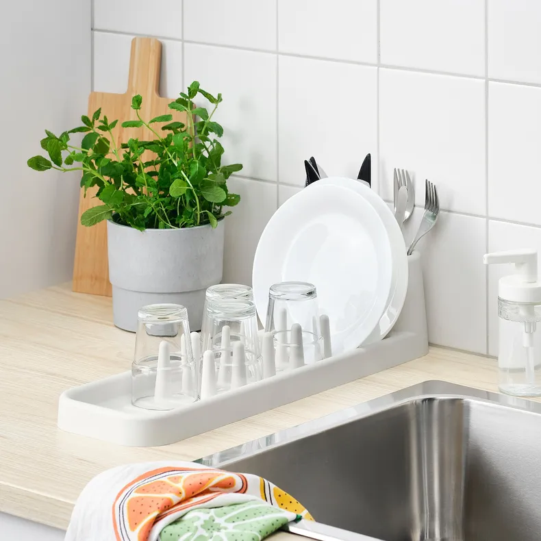 IKEA STÄMLING СТЕМЛІНГ, сушарка для посуду, вершки, 48 см 705.659.48 фото №4