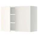 IKEA METOD МЕТОД, навісна шафа з полицями / 2 дверцят, білий / ВЕДДІНГЕ білий, 80x60 см 394.545.42 фото thumb №1