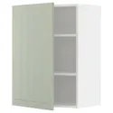 IKEA METOD МЕТОД, навесной шкаф с полками, белый / светло-зеленый, 60x80 см 294.872.51 фото thumb №1