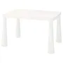 IKEA MAMMUT МАММУТ, стол детский, внутренний / наружный белый, 77x55 см 503.651.77 фото