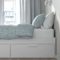 IKEA BRIMNES БРИМНЭС, каркас кровати с ящиками, белый / Лёнсет, 180x200 см 890.187.42 фото thumb №6