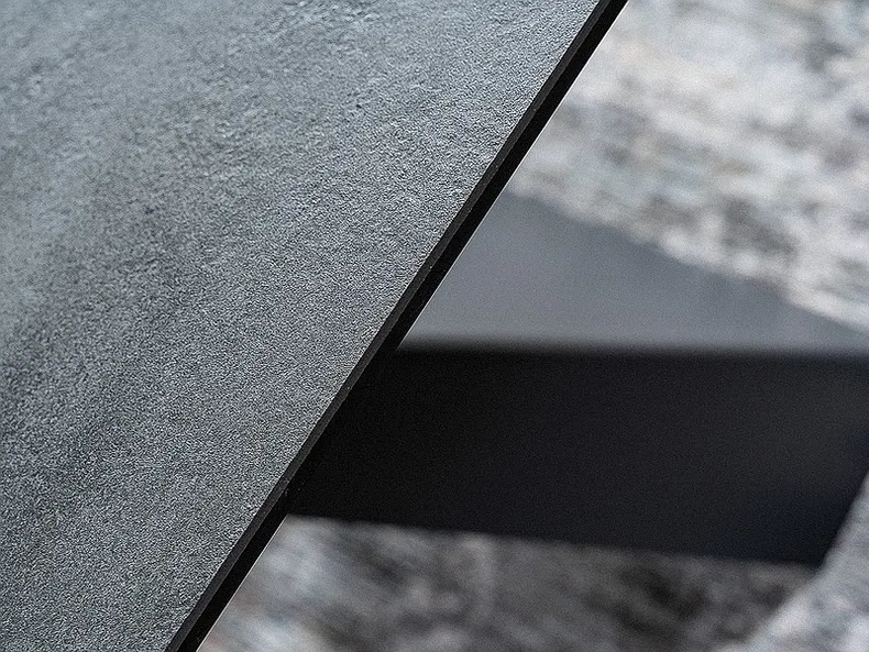 Стол обеденный раскладной SIGNAL SALVADORE, кремовый мат / черный мат, 90x160 фото №4