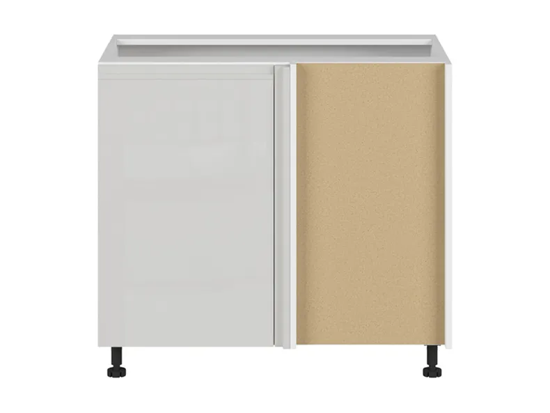 BRW Кухонный угловой шкаф Sole правый светло-серый глянец угловой шкаф 105x82 см, альпийский белый/светло-серый глянец FH_DNW_105/82/60_P/B-BAL/XRAL7047 фото №1