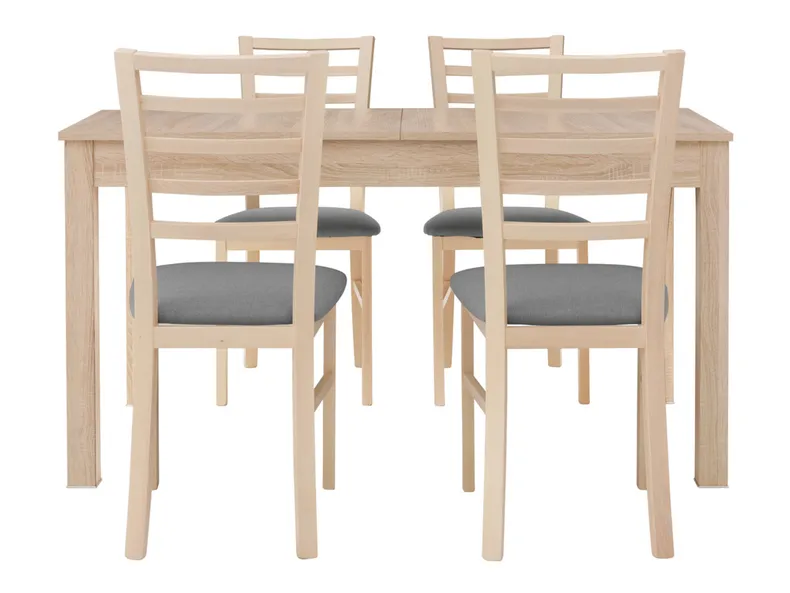 BRW Комплект: стіл + 4 стільці 140-180х80 см BRW BRYK, Taupe/дуб сонома STO_BRYK_4MAR/POZ/2-TX069 фото №2