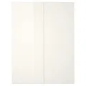 IKEA HASVIK ХАСВІК, розсувні дверцята, 2 шт., глянцевий білий, 150x236 см 005.215.52 фото thumb №1