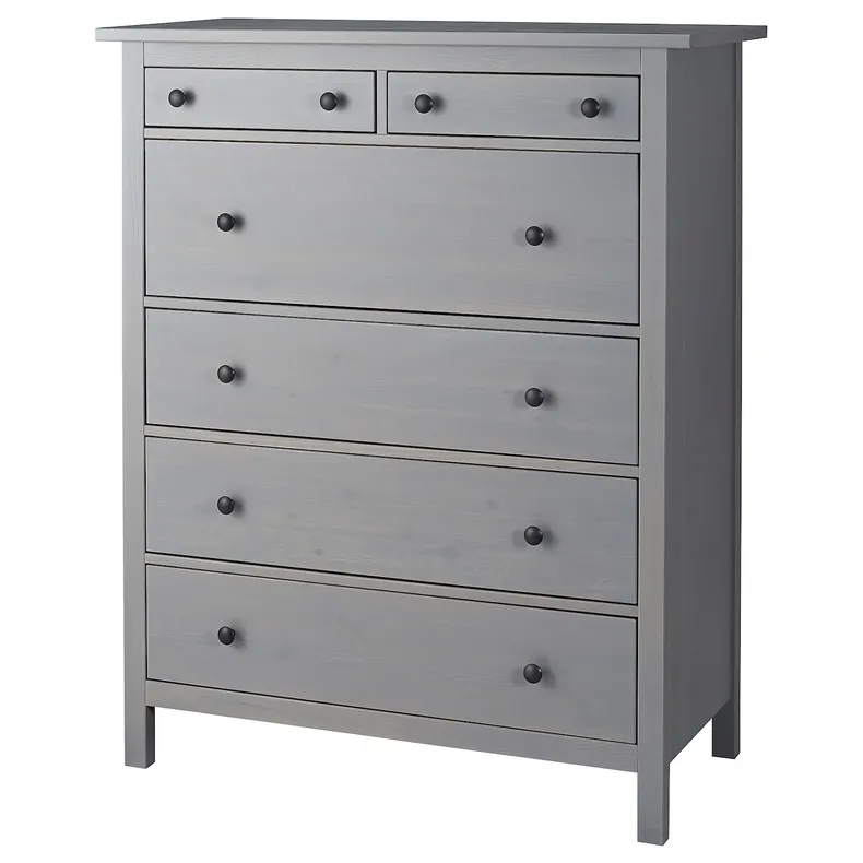 IKEA HEMNES ХЕМНЕС, комод із 6 шухлядами, пофарбований у сірий колір., 108x131 см 803.924.62 фото №1