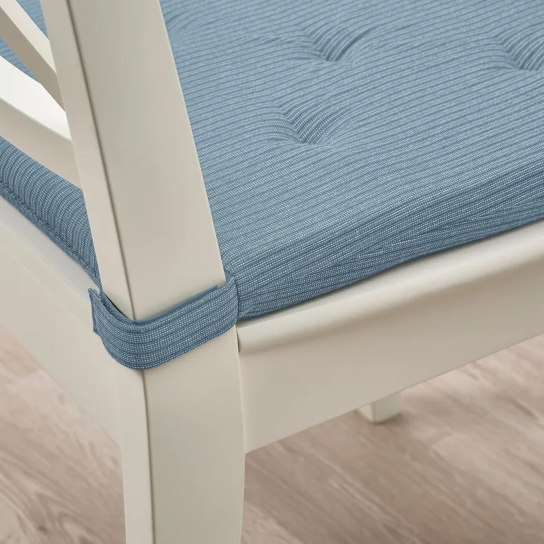 IKEA JUSTINA ЮСТІНА, подушка для стільця, сіро-блакитний, 42/35x40x4 см 605.675.99 фото №3