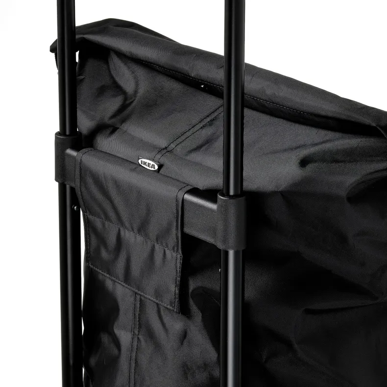 IKEA RADARBULLE РАДАРБУЛЛЕ, сумка хозяйственная на колесиках, черный, 33x24x68 см/38 л 704.852.25 фото №6