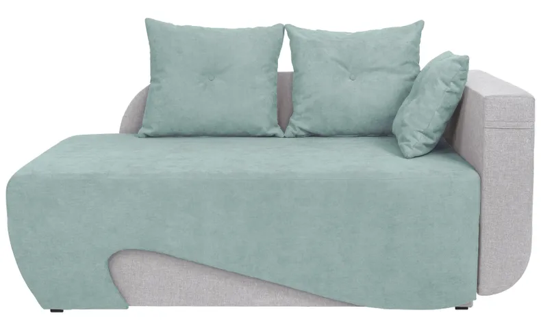 BRW Двоспальний диван-ліжко Cerro з ящиком для зберігання м'ятний, Soro 34 Mint/Sawana 84 Steel SO2-CERRO-LX_1DL_P-G2_BAE016 фото №1