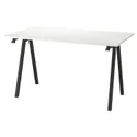 IKEA TROTTEN ТРОТТЕН, письменный стол, белый / антрацит, 140x80 см 294.295.53 фото thumb №1