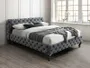 Ліжко двоспальне оксамитове SIGNAL HERRERA Velvet, Bluvel 14 - сірий, 160x200 см фото