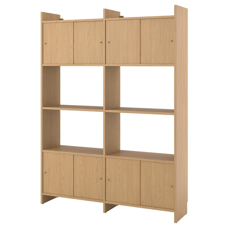 IKEA LÅDMAKARE, комбинация с раздвижными дверями, с 2 полками/имит. дуб, 159x35x212 см 295.646.78 фото №1